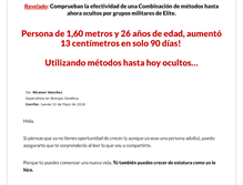 Tablet Screenshot of elsecretodelaestatura.com